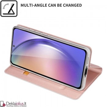 Dux Ducis Skin Pro dirbtinės odos dėklas - rausvas (Samsung A55 5G) Dux Ducis Skin Pro dirbtinės odos dėklas - rausvas (Samsung A55 5G)